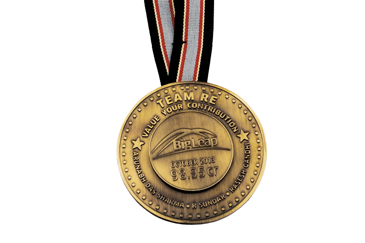 Sports Embossed Bronze Medal with Ribbon - MB4022